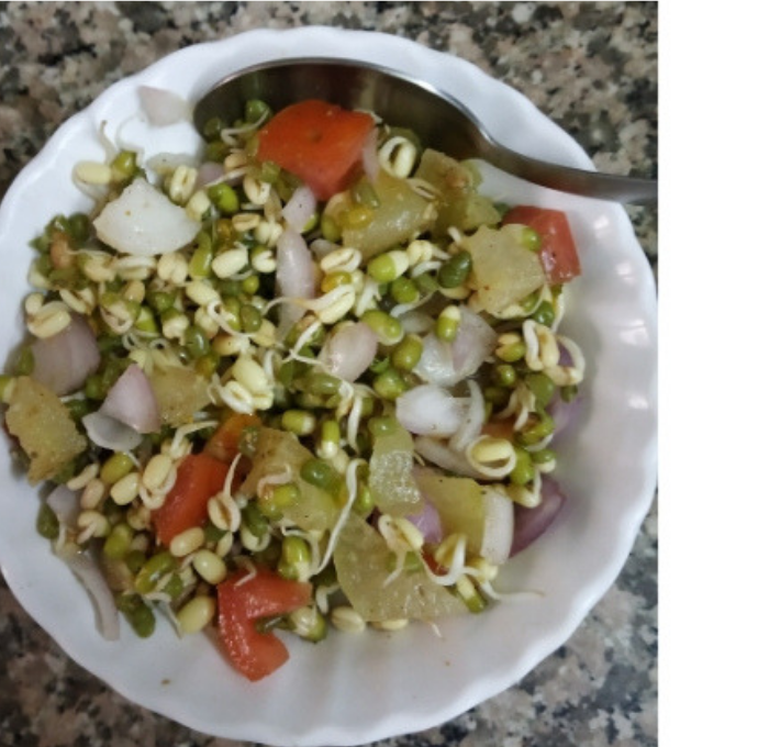 Ankurit Moong or Sprout Salad