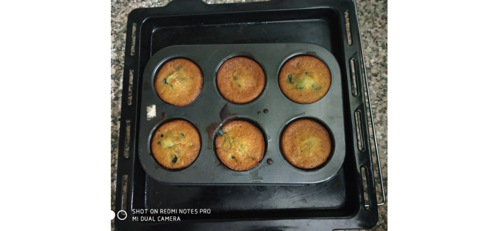 muffins in tray