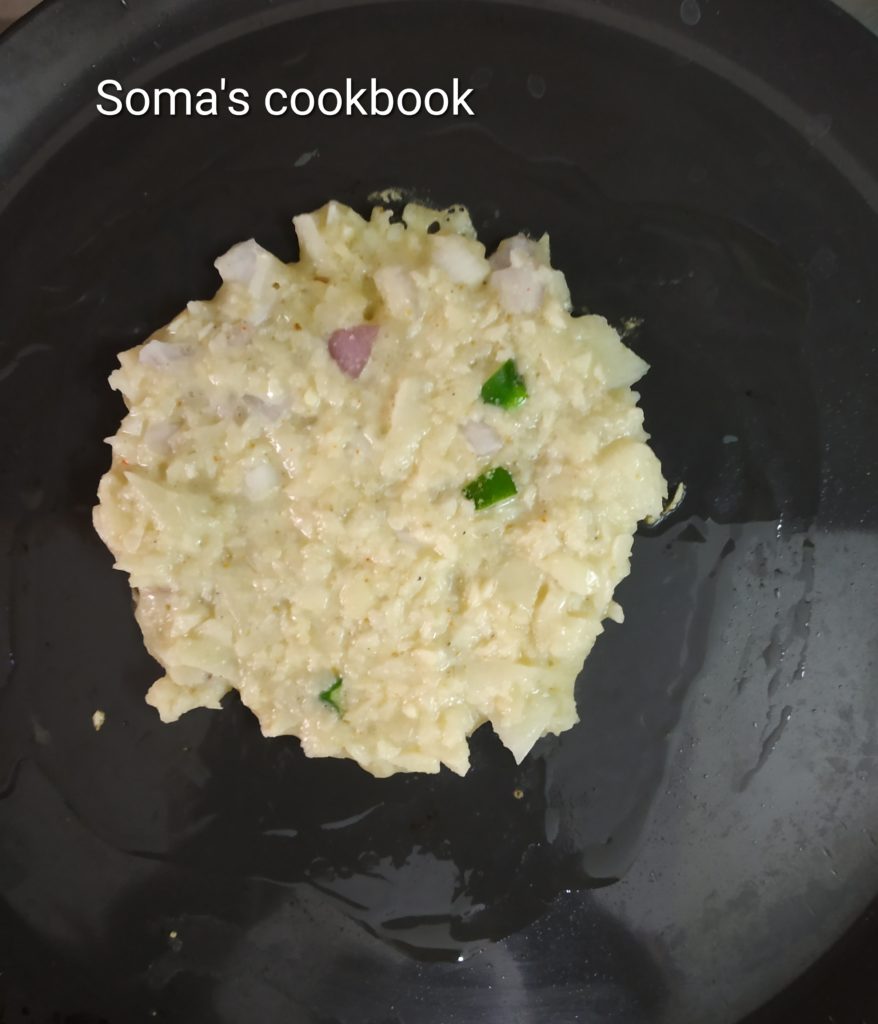 Mixture spread on tawa