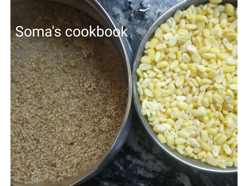 Moong daal And soaked Millet