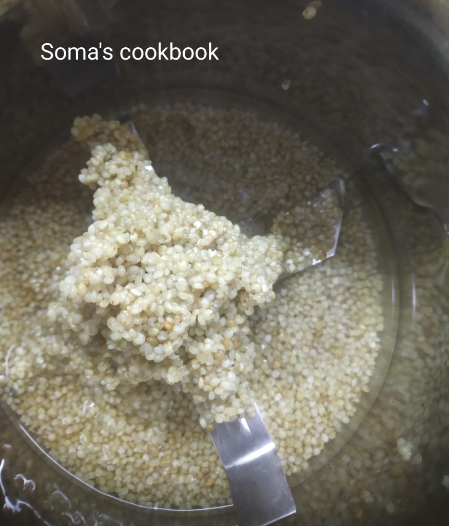 Soaked Millet for grinding