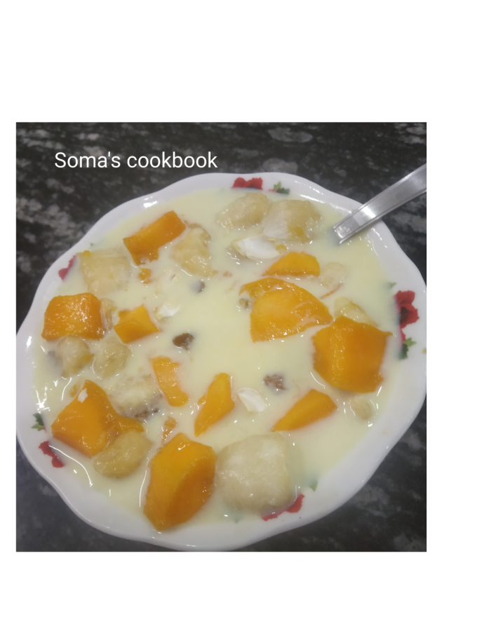 Vanilla Fruit Custard Recipe