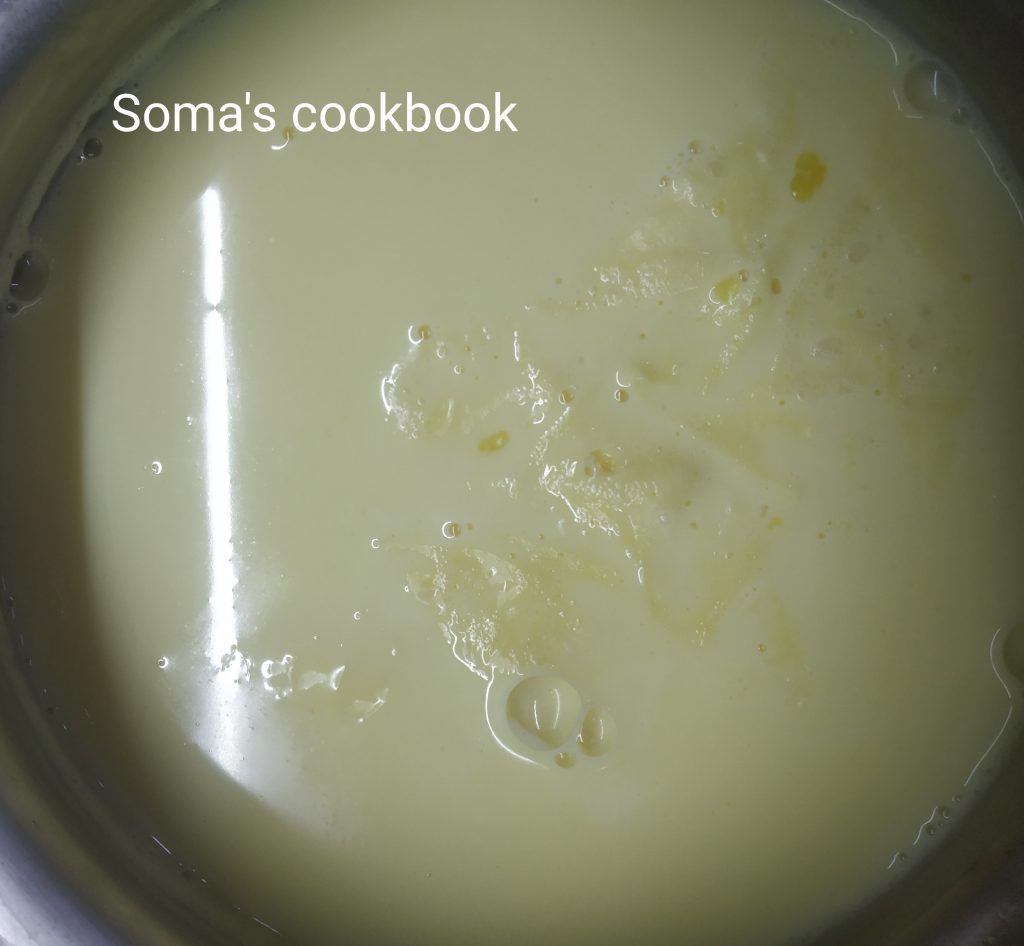 Custurd Mixture in boiled milk